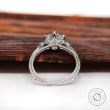 Rear view of ring band and polished finish