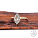 Marquise cut moissanite ring elegant solitaire style