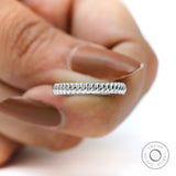Minimalist white gold rope ring for men and women
