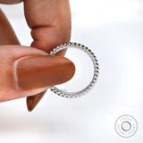 Textured 3 mm white gold stacking band