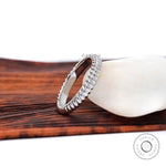 Unisex rope wedding band in white gold