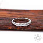 3 mm wide rope band in 14K white gold