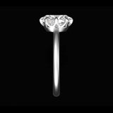 Oval old mine cut moissanite solitaire ring