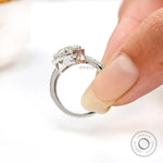 Old cut moissanite engagement ring with open gallery setting