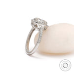 Elegant white gold engagement ring modern vintage style