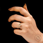 On-hand view showing elegant fit and stone proportions