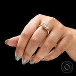 Horizontal marquise statement solitaire ring