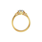 Side profile with cathedral crown prong setting