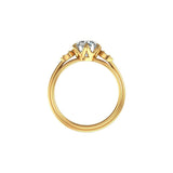 Side profile with cathedral crown prong setting