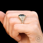 Luxury moissanite signet ring craftsmanship view