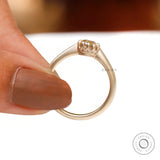 Band thickness and width detail of high polish yellow gold ring
