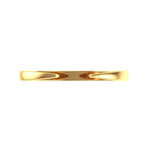 Top view of open knife edge cuff wedding band