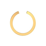 Front circular view delicate open yellow gold band