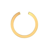 Front circular view delicate open yellow gold band