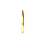 Side profile slim knife edge yellow gold band
