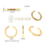 Dimension chart size of the band 1.8mm width 1.75mm thickness 
