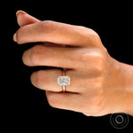 Rose gold radiant bezel engagement ring