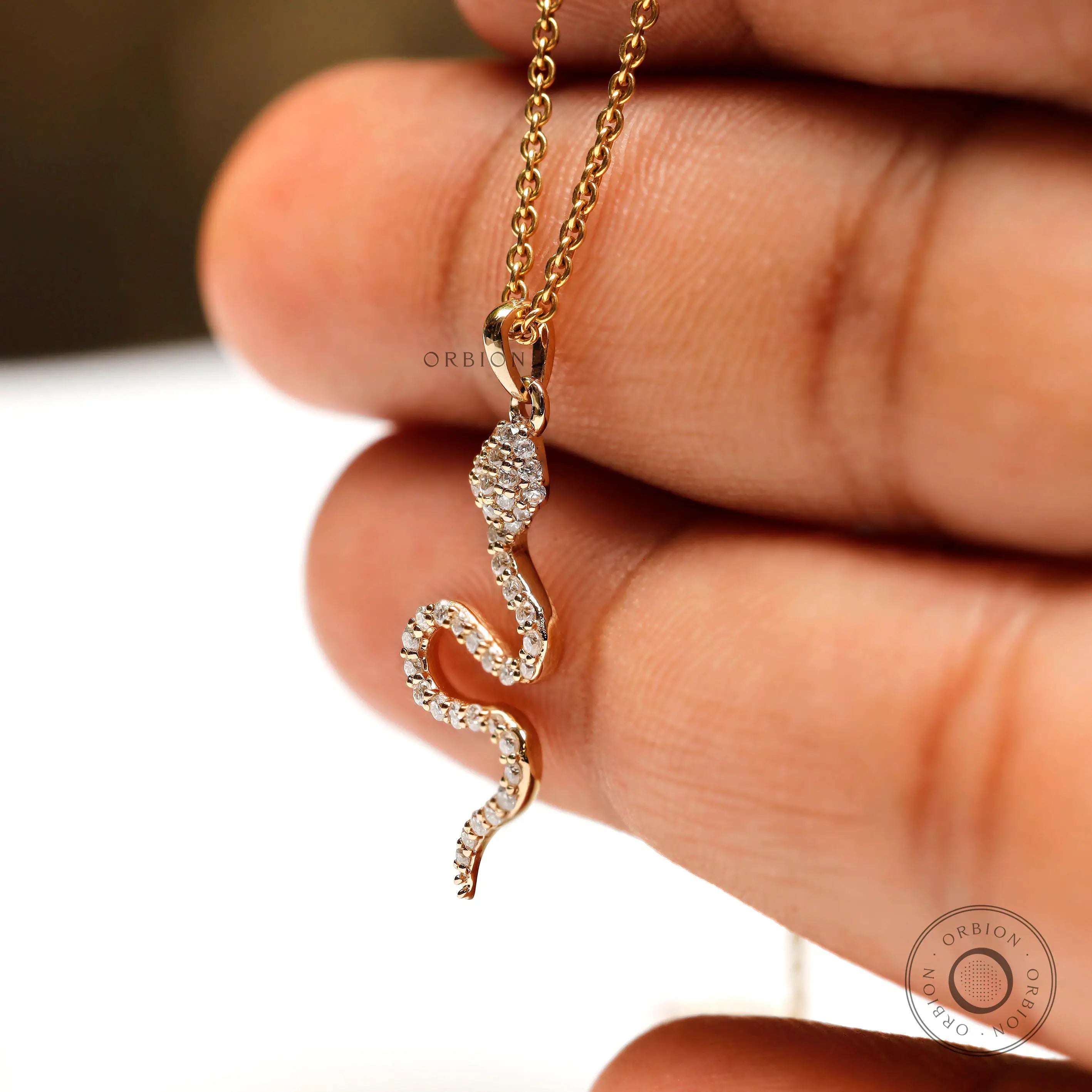 Serpentine pendant charm with round stones