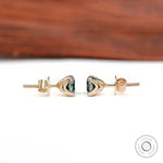 Round old european cut statement stud earrings