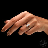 Marquise solitaire ring worn angled hand view