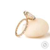 Angled view showing elongated cushion moissanite brilliance