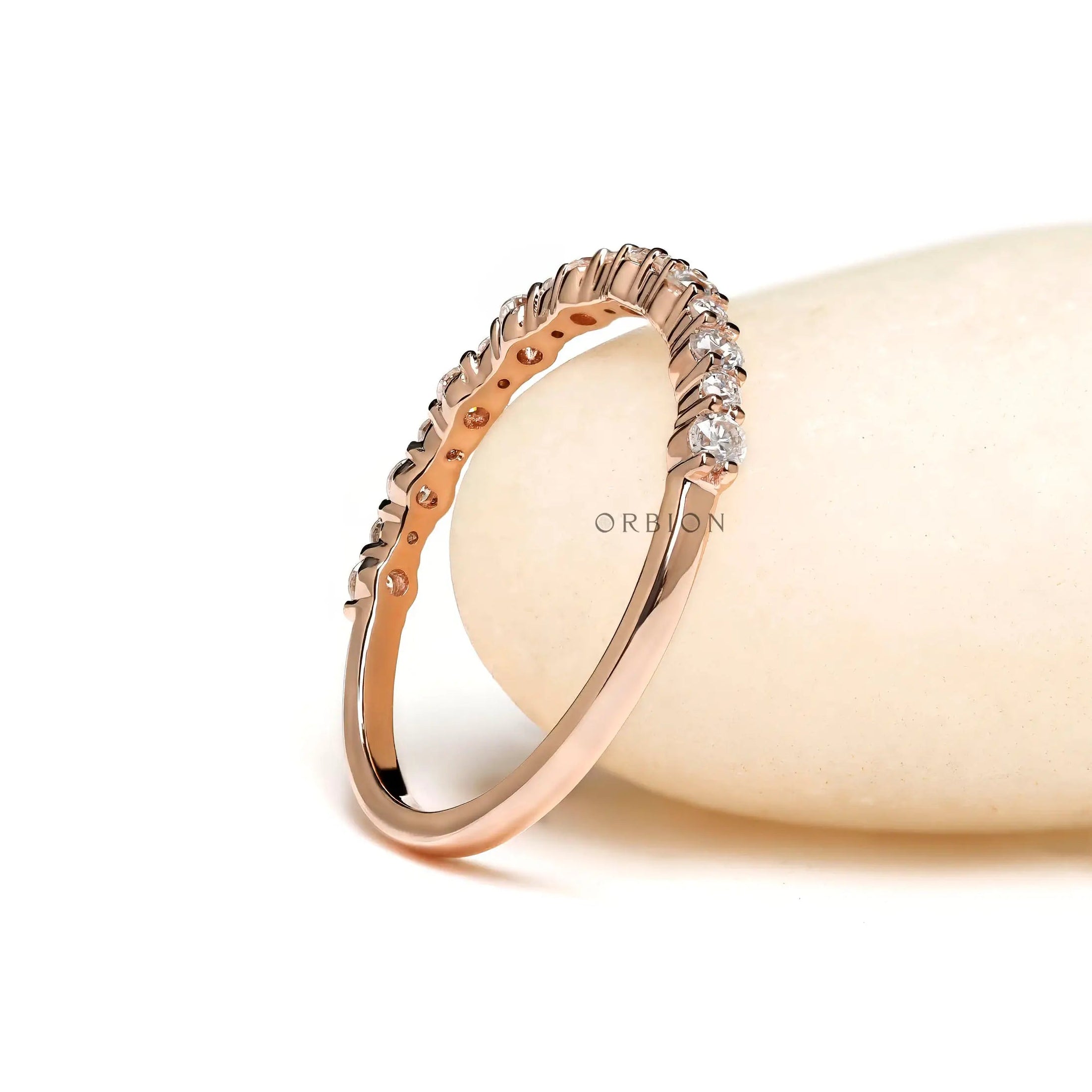 Side profile highlighting delicate prong setting details