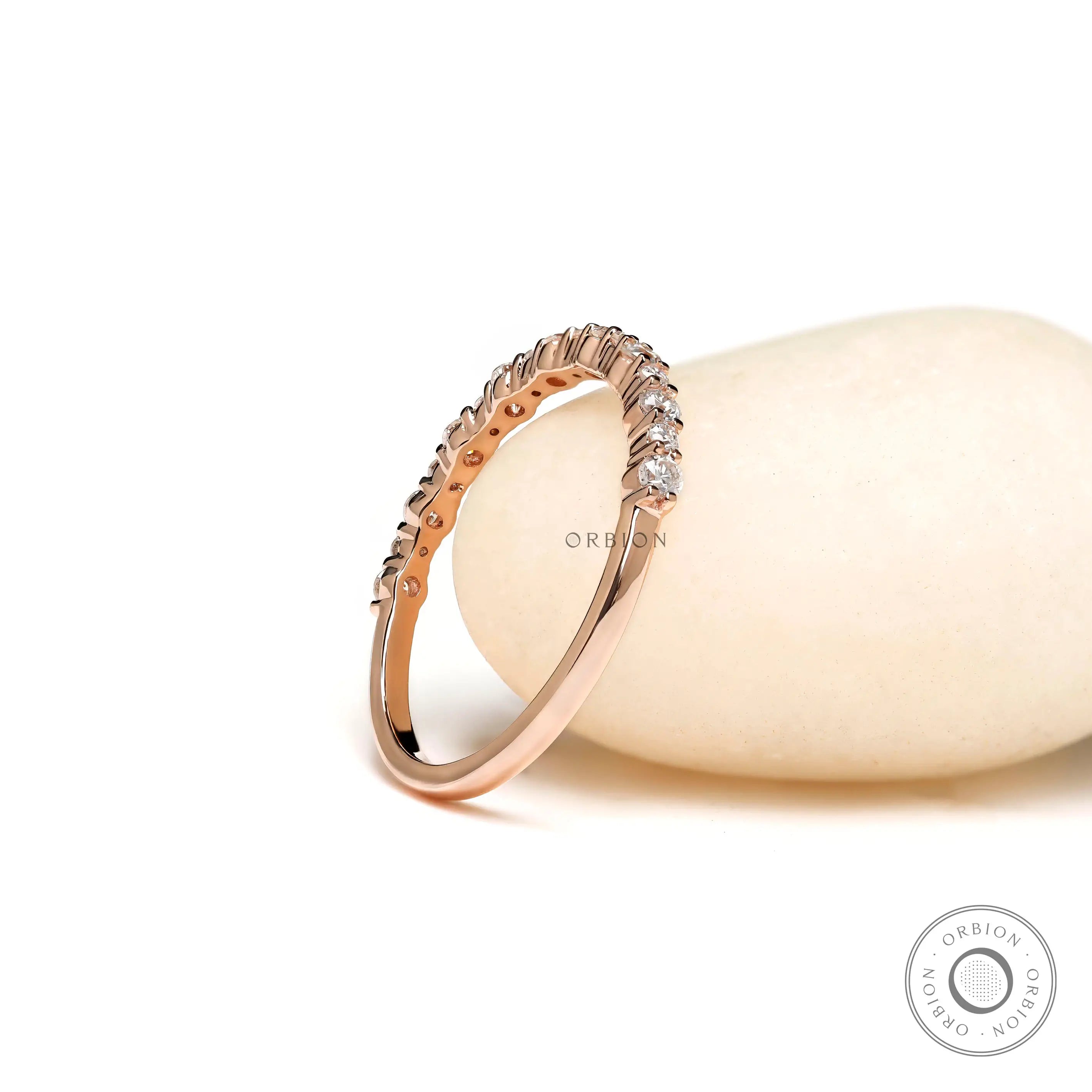 Side profile highlighting delicate prong setting details