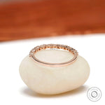 Back view showing smooth polished gold band