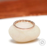 Back view showing smooth polished gold band