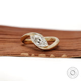 Marquise cut rapture engagement ring in 14k yellow gold with 1 ct solitaire