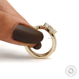 Marquise wedding ring set with lab diamond center stone