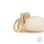 14K yellow gold marquise bridal ring set with matching band