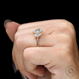 Two stone pear lab diamond ring