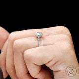 Elegant white gold solitaire engagement ring minimal design