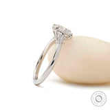 2 CT round cathedral ring white gold