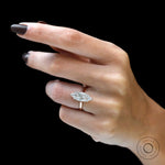 Brilliant cut marquise engagement ring glossy finish