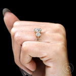 Vintage yellow gold engagement ring studio display