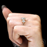 Vintage yellow gold engagement ring studio display