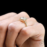 Cushion old mine cut solitaire ring lifestyle view