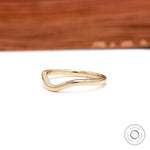 minimalist gold band smooth polished finish