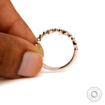 Dainty vintage style stacking ring in rose gold 