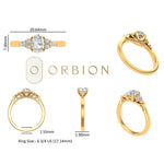 Pear and round diamond accent engagement ring