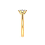 10k yellow gold engagement ring glossy finish