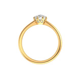 Vintage inspired yellow gold engagement ring