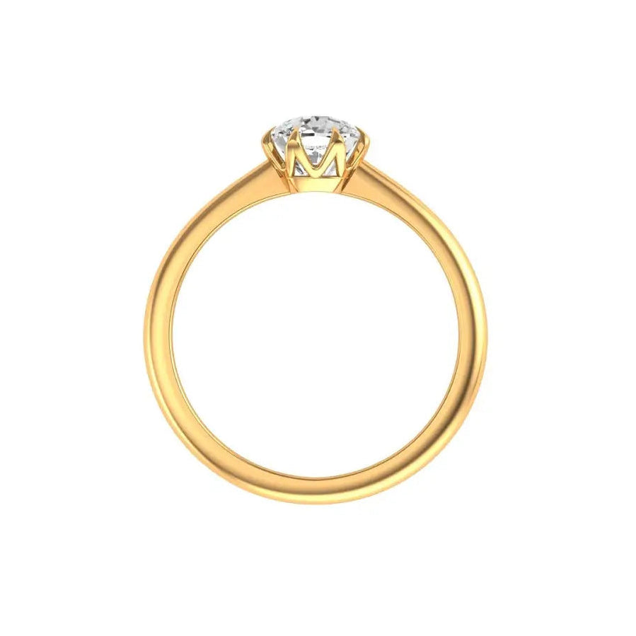Vintage inspired yellow gold engagement ring