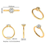 Old mine cut moissanite engagement ring elegant design
