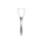 Tapered shank detail of white gold signet ring for men