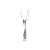 Tapered shank detail of white gold signet ring for men