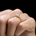 Heirloom inspired OEC lab diamond bridal ring
