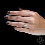 Vintage 2 ct old european cut lab diamond engagement ring